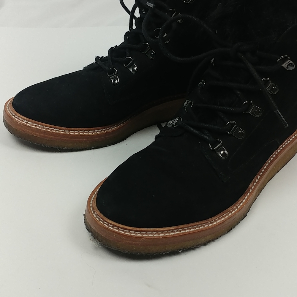 Botkier Black Suede Fur Winter Boots - Picture 3 of 9